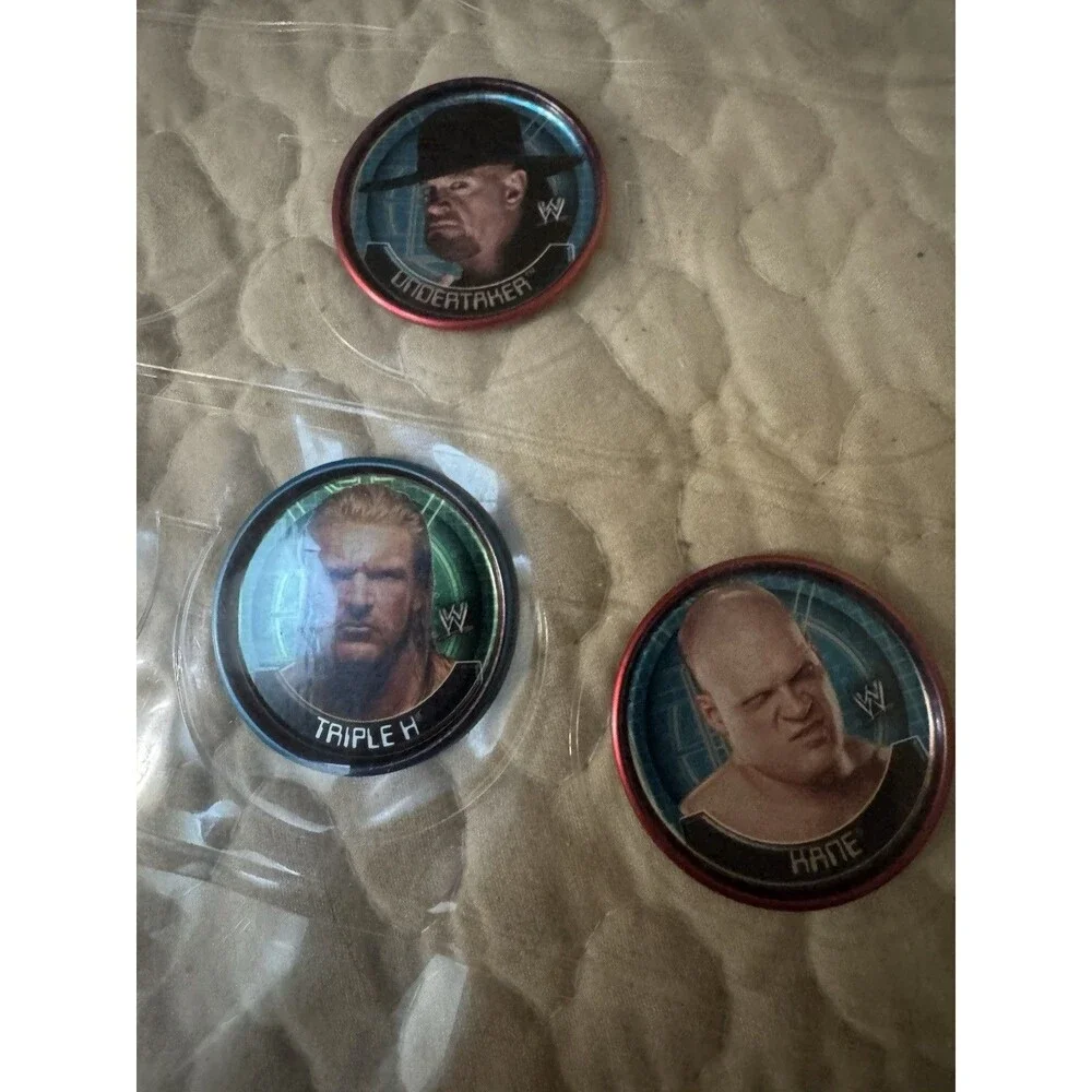 2006 Topps WWE Poker Chip Lot of 9 Undertaker Triple H Kane Candice Michelle